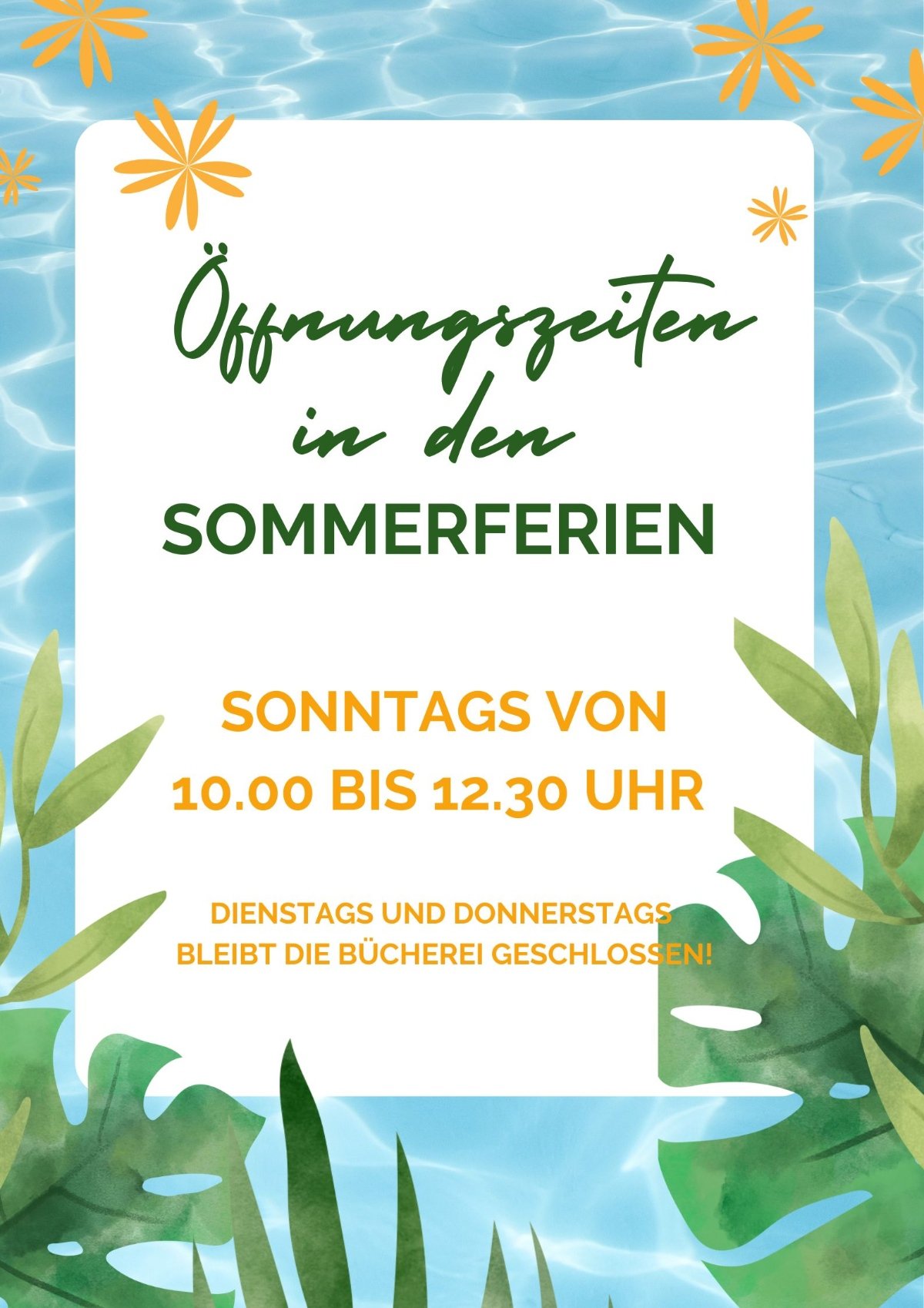 Blue Floral Summer Party Poster (c) KÖB St. Servatius RR